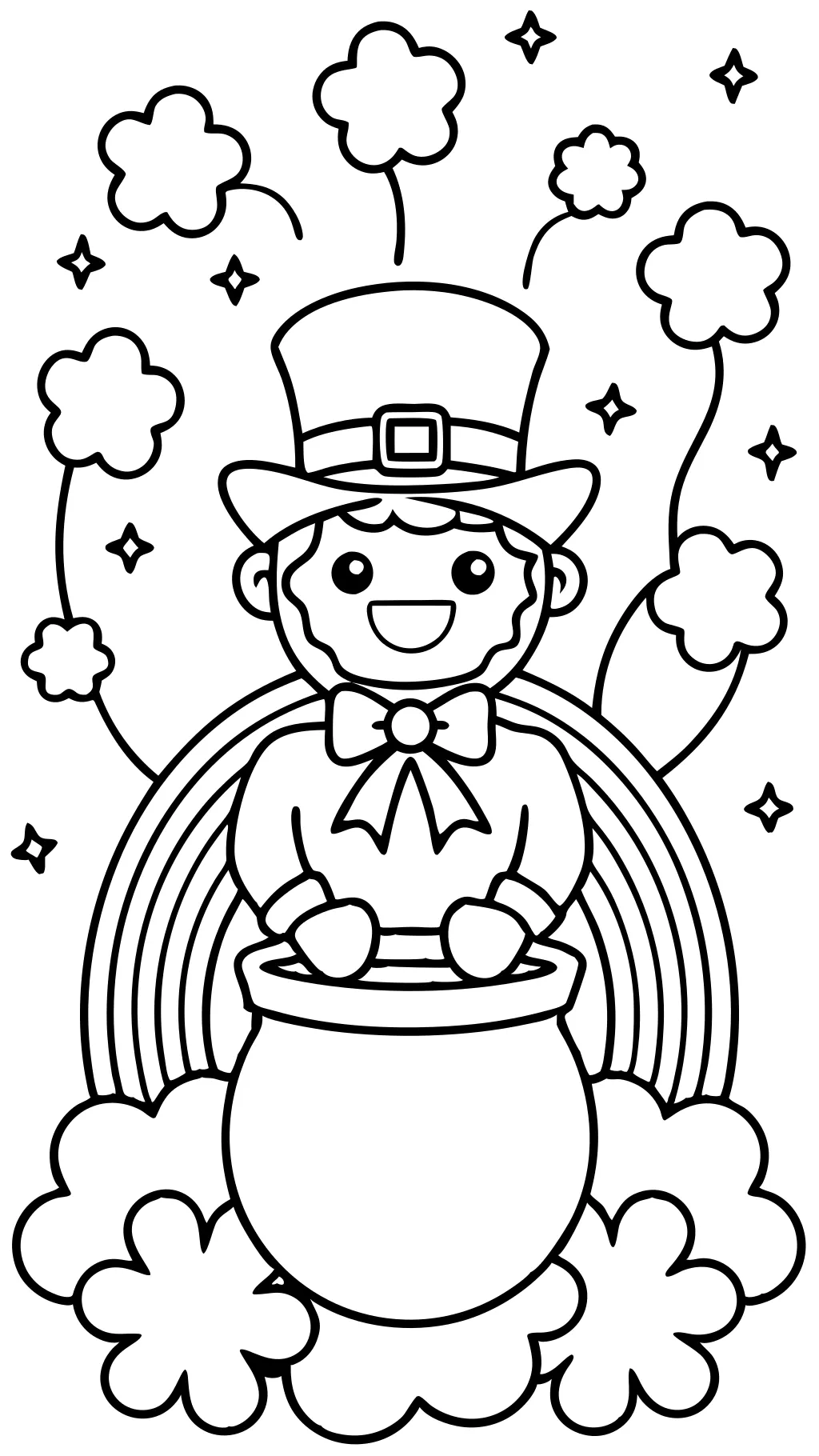 free leprechaun coloring pages